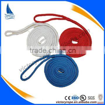 3/8" PP braided fender line fender rope with splice eye