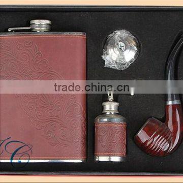 Classic Cigarette Holder Hip Flask suit, Men's gifts set made of stainless steel