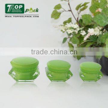 Popular 15g 30g 50g Luxury Diamond Acrylic Plastic Cream Jar, Plastic Serum Bottle