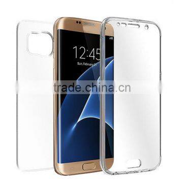 Front Transparent TPU Soft Touch Case full body protective Clear Cover for Samsung Galaxy S7