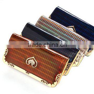 Latest Design Ladies Hand Purse Clutch pu Wallet Heart Rhinestone Purse photo-2