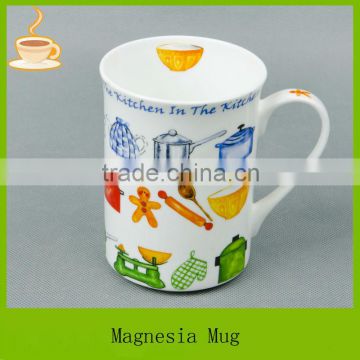 12oz ceramic coffee mug without handle with customised logo