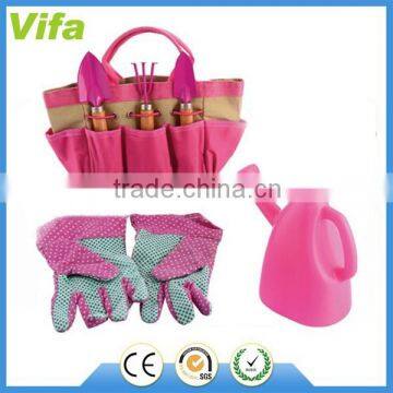 garden tool set bag with wooden handle for children