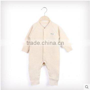 Organic cotton baby romper clothes thick baby ha Yi Long sleeve can open stalls climb clothes