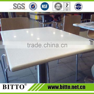 Hot sale restaurant white solid surface table