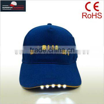 Embroidery Customized Logo Cotton LED Caps photo-2