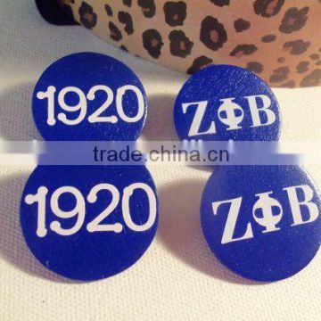 Two connected charm earrings zeta phi beta 1920 long dangles wholesale for morden girls