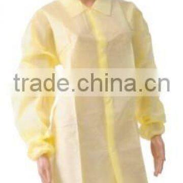 Disposable Visitor Coat /Lab Coat/ work wear with elastic cuff