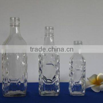 100ML SQUAE WHISKY GLASS BOTTLES WHOLESALE CUSTOM DESIGN PRICES