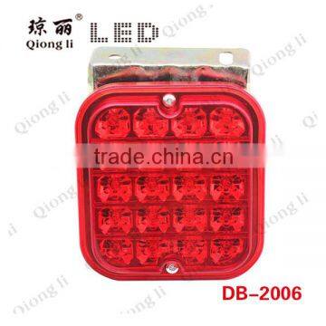high quality steel bracket PC lens 24v led red signal lamp
