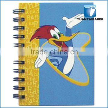 A4 Double Spiral Custom Cartoon Paper Cover Notebook for Promotion
