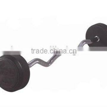 Adjustbale standard curl fixed rubber barbell TZ-8011