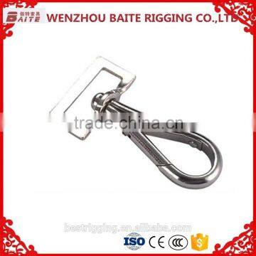 Carabiner Wholesale Zinc Plated Galvanized Smplex Hook With Swivel Square Eye Bolt Snap Hook With Nose Ring