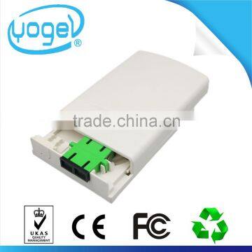 FTTH 2 * SC fiber optic adapter flame retardant fiber optic terminal box