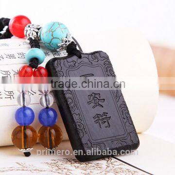 Hot Purple Wingceltis Peace Key Pendant Carved Dragon Engrave Wood Key Chains photo-2