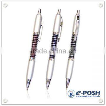 Fashion design metal ball point pen with spring