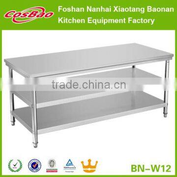 Commercial Hot Sale Hotel Retaurant Kitchen Equipment Stainless Steel Work Bench/Prep Work Table Bench BN-W12