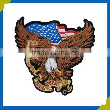 2015 Customized eagle embroidery badge embrodige patch with beautiful shape and high resolution