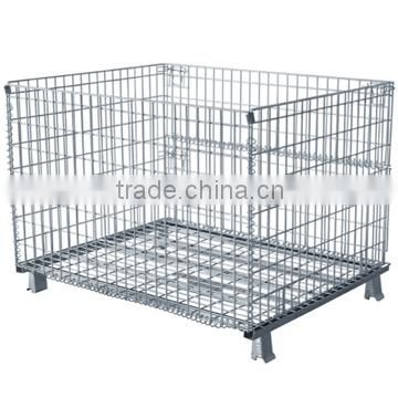 4 sided stackable steel wire metal mesh roll container JS-WC01-AM-01