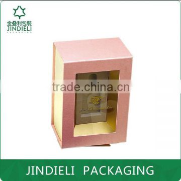 Personalized fashion pink perfume box with clear window