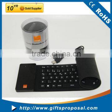 Foldable Silicone Keyboard Bluetooth Wireless Silicon Flexible Soft Waterproof Roll Up Silica Gel Computer Desktop (103 Keys)