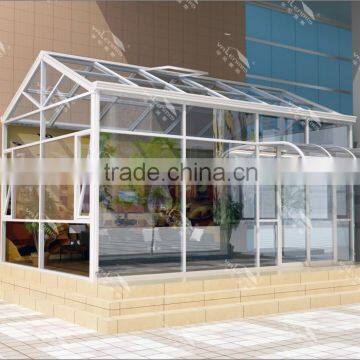 3.0mm outdoor aluminum summer sunroom with tempered glass