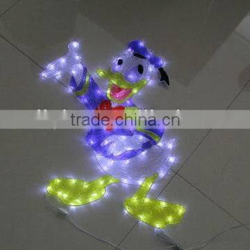 LED christmas acrylic donald duck motif light