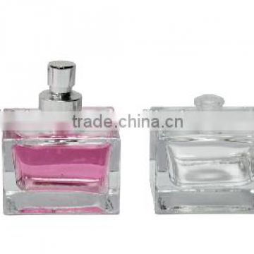 unique square aroma clear glass diffuser bottle