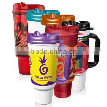 900ml/30oz plastic double wall thermal car mug