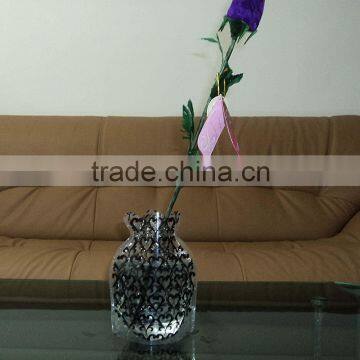 Plastic foldable flower vase