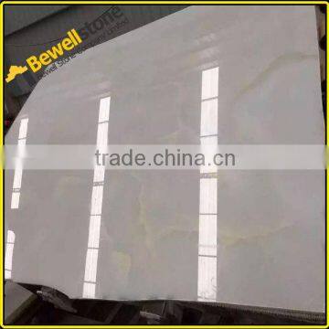 Pakistan pure white onyx stone slab, cut to size ice white onyx tiles for hot wall panel