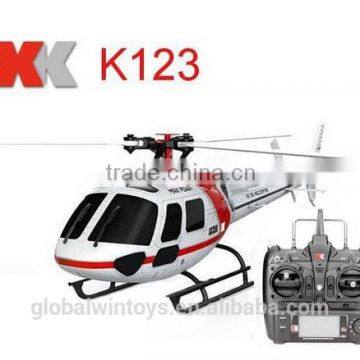 XK K123 6CH Brushless AS350 Scale 3D6G System RC Helicopter Remote Control Toy Helicopter RTF Drone