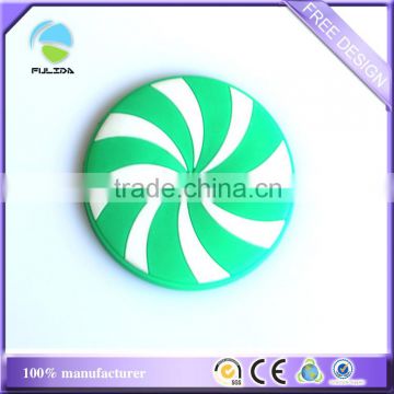 custom round lollipop candy decorative fridge magnet Soft PVC rubber