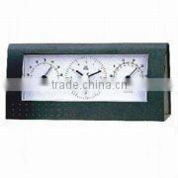 analog alarm table clock with themometer & hygrometer