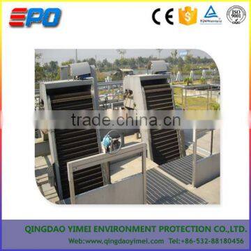 waste water pump station intake rake type coarse bar screen