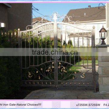 Industrial wrought iron garden gate