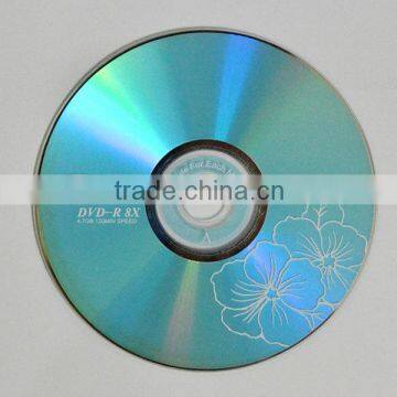 RISENG 8x 4.7GB 120MINs blank dvd printing logo/blank dvd media 50spindle/blank pvc disc