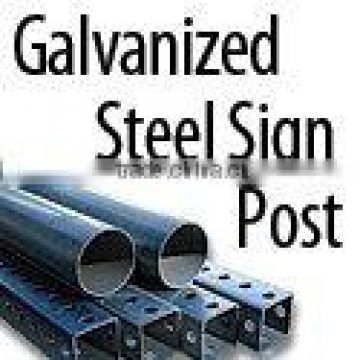 Square Perforated Sign Post/Galvanized Round sign post