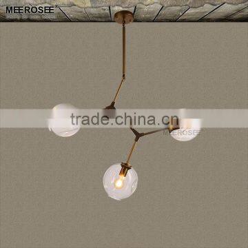 Brass Color Metal Glass Pendant Light Shades Pendant Lamp Modern MD83002 L3