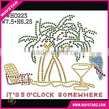 Beach Motif Rhinestone T Shirt Designs Transfers