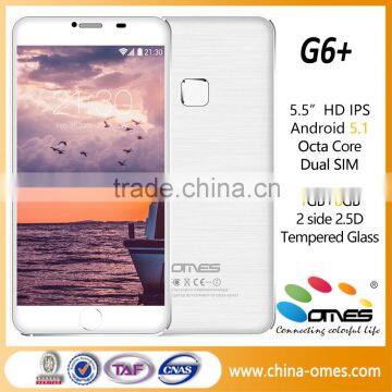 3G Android 5.1 smartphone with fingerprint sensor, MTK6580 Quad core, Built in battery, 1G+8G 5.5 inch smartphone