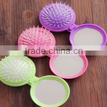 folding travel mirror with comb small travel mirror