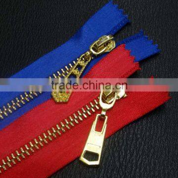 10-20cm 5# close end cotton siders copper teeth custom zipper for trousers