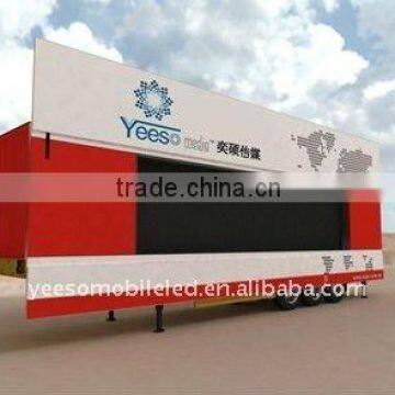 Hot !!!YEESO Mobile stage container C40 , outdoor billboard , night movies with P8 led display screen for popular concerts!