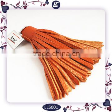 6 Inches Orange Leather Tassel For Women Necklace