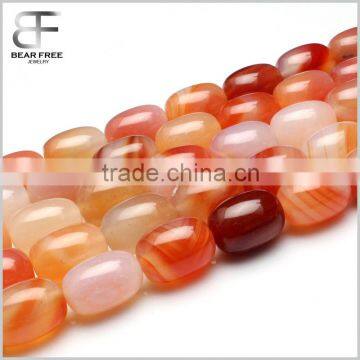 Natural Color Agate Rice Barrel Drum Shaped Agate Gemstone Loose Beads Strand Jewelry making Beads