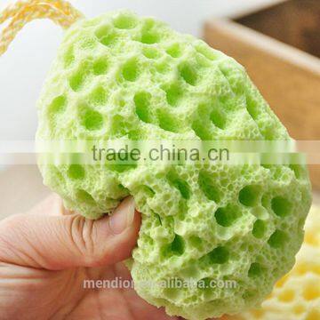 Mendior Green Tea sponge green bath sponge with rope OEM/Wholesale