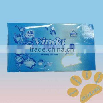 Back center sealing plastic packaging bag for Wipes