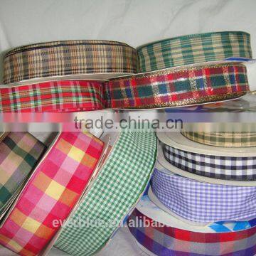 Hot sell diy check ribbon