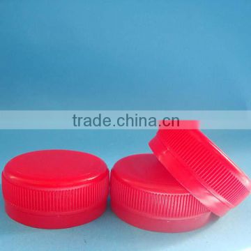 mineral water bottle cap, cheap red screw cap 38mm, ribbed closure cover with safty ring